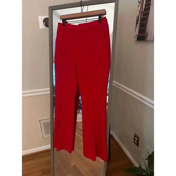 Banana Republic Red Wide Leg Trousers Size 6 - Picture 1 of 3